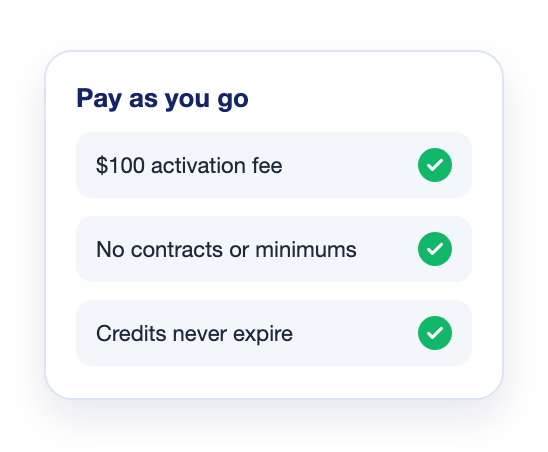 Pay Only for the Checks You Run